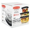 Rubbermaid Premier Crystal Clear Stain Resistant 20 Piece Set Grey