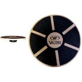 Valor Fitness EQ-1 Wood Balance Board with Non-Slip Surface – Improve Core Strength, Coordination, Posture, and Balance