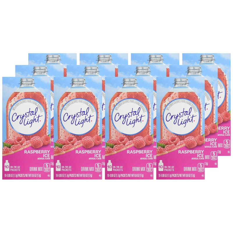Crystal Light On The Go Raspberry Ice Drink Mix, 0.6