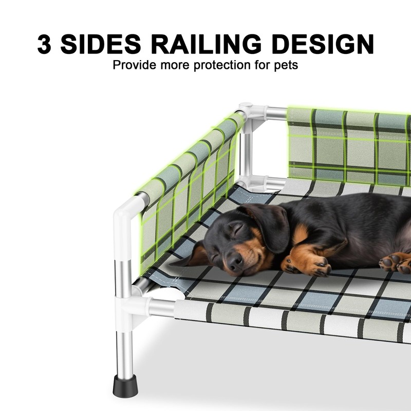 Elevated Raised Outdoor Dog Bed - Cooling Washable Dog Cot