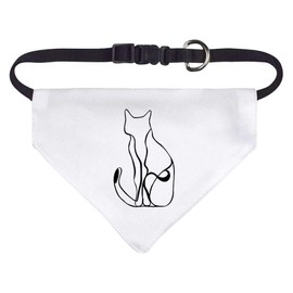 Small 'Abstract Cat Sitting' Dog/Cat/Pet Bandana (PD00052503)