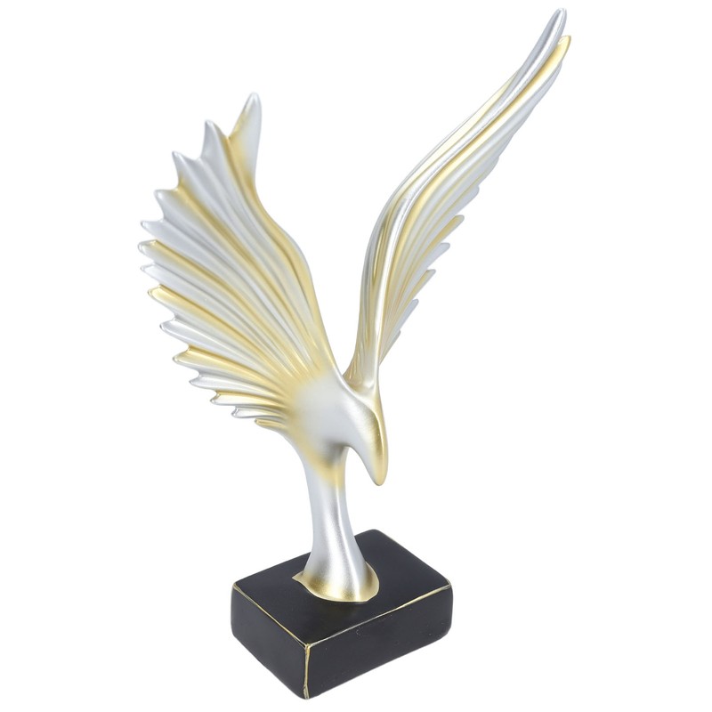 Eagle Abstract Figurine Decorative Resin Geometric Surface Animal Wing Sculpture