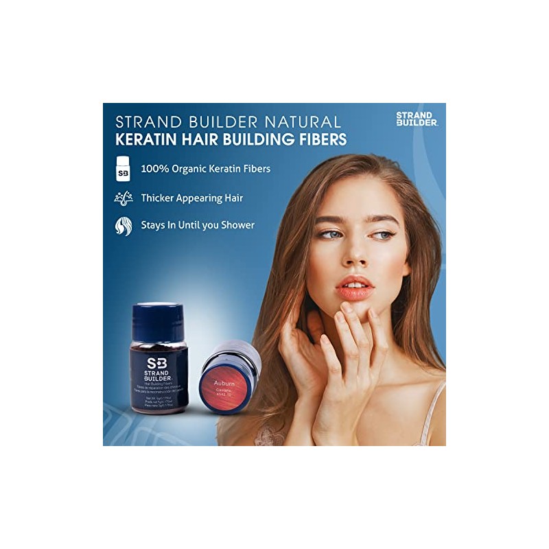 Keratin Hair Fibers for Thinning Hair, Medium Brown, Unscented, 15g