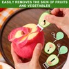 2PCS Mini Avocado-Shaped Fruit Peelers - Compact Retractable Stainless Steel