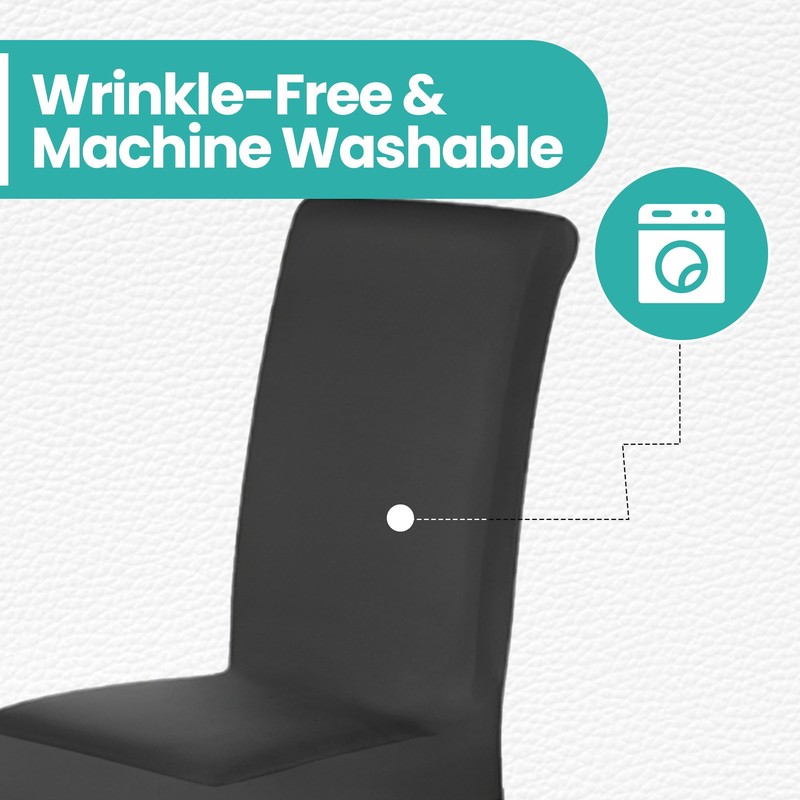 High-Back Chair Covers for Dining Room Chairs – Spandex Stretch,