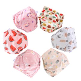 Orinery Unisex Training Underwear Waterproof Toddler Underpants Cotton Potty Training Panties Breathable Girls Pee Assorted Panties 6-Pack (YZS-A, 2-3T)