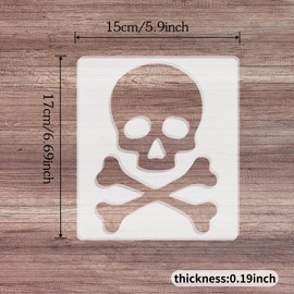 Betagt Human Skull Router Templates, Clear Acrylic Templates for Woodworking, Cross Router Inlay Templates, Woodworking Router Guide Tool for DIY Craft