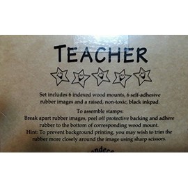 Plaid All Night Media Wood Mounted Stamp Set-Teachers