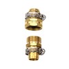 3/4" Brass Garden Hose Repair Mender Male Female Connector Stainless