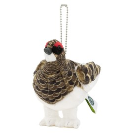 Colorata Plush Mascot Japanese Grouse Summer Feather (Real Bird/With Chain) Cute Bird Keychain Doll Gift Present (Inspected Twice)
