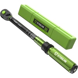 etoolab 3/8-Inch Drive Click Torque Wrench - 5-50Ft-Lb/5-69.4Nm, Dual-Direction Adjustable 72 Tooth Click Torque Wrench for Bike, Motorcycle and Car Repair