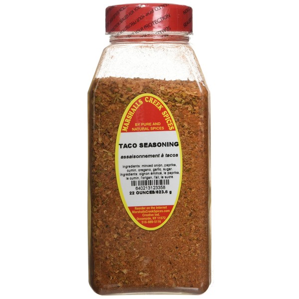 Marshalls Creek Spices Seasoning, Taco, No Salt, XL Size, 22 Ounce