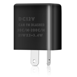 F Season 1 Piece 2-Pin Motorcycle Adjustable 12 V Indicator Relay Motorcycle Indicator for Vehicle Car Motorcycles Black