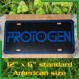 handmade PROTOGEN -vanity front plate-handmade license plate-all weather-CUSTOM COLORS