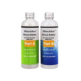 Kit de fabricación de moldes de silicona líquida de goma de silicona de platino de 15 A, silicona translúcida para fundición de moldes de resina, moldes de silicona (7 onzas)