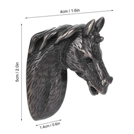 Horse Head Handle, 2 Sets Modern Stylish Cabinet Handles Horse Head Pull Kitchen Wardrobe Drawer Door Knob (1.6 x 2 x 0.6in)(1#)