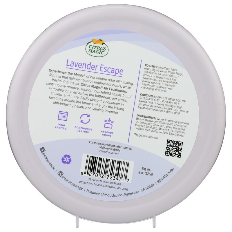 Citrus Magic Lavender Solid Air Freshener (6X8 Oz)