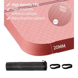 nuveti Large Exercise Mat - 15mm/20mm/30mm Thick Yoga Mat | Workout Mat for Fitness, Yoga, Pilates, Stretching & Floor Exercises for Women & Men with Free Carrying Bag