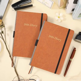 2026 Diary - 2026 Daily Planner, January - December 2026 Appointment Book, 5.75" x 8.5", Hourly Planner 2026 with Tabs/Pen Loop/Bookmarks