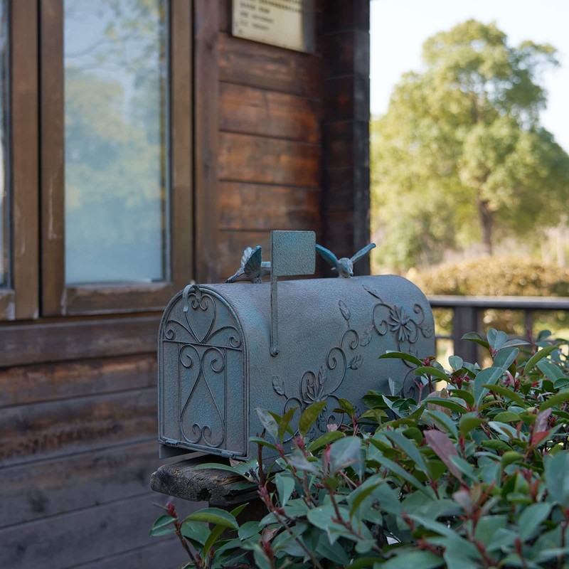 MEIYIHUI Heavy Duty Galvanized Steel Mailbox Post, Rural Mail Box