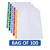 SUMMIT 100 Multi-Colour Punched Pockets A4
