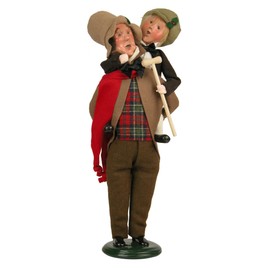 Byers' Choice Bob Cratchit & Tiny Tim Caroler Figurine 209 from The A Christmas Carol Collection