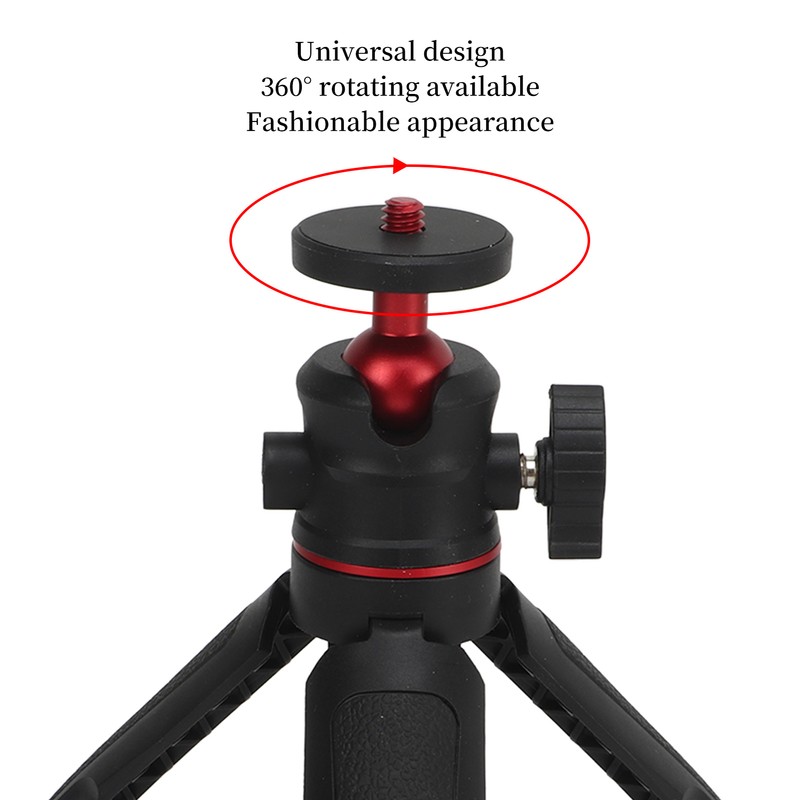 Desktop Camera Tripod with Non Slip Silicone Pad Multifunctional 1/4in