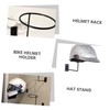 Ciieeo Sturdy Iron Bike Helmet Rack Hat Display Holder for