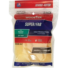 Wooster Mini Paint Rollers, Knit Fabric Cover Material, 4-1/2" Length, 3/4" Nap, PK 2 RR309-4 1/2-1 Each