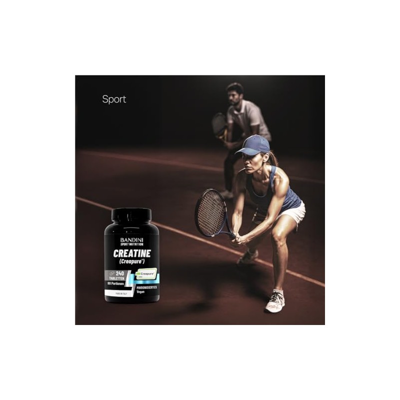 Bandini Creatine Creapure Monohydrate 240 Tablets - Training, Sports, Gym