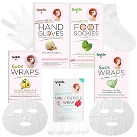 SpaLife Juego de 10 mascarillas coreanas y guantes de mano hidratantes | Calcetines de máscara de pie para manos y pies secos agrietados | Máscara coreana de reparación de cutículas para el cuidado de