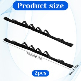 Qulkws Vehicle Fishing Rod Holder, Fishing Pole Holder Roof Rack Inside, Heavy Duty Fishing Pole Storage Straps for Truck Car, SUV, Adjustable 43-61 Inch, 5 Rod Capacity