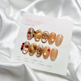 [Handmade Nail Tips] Capybara Nails - Coffin / [수제네일팁] 카피바라 네일 - 코핀