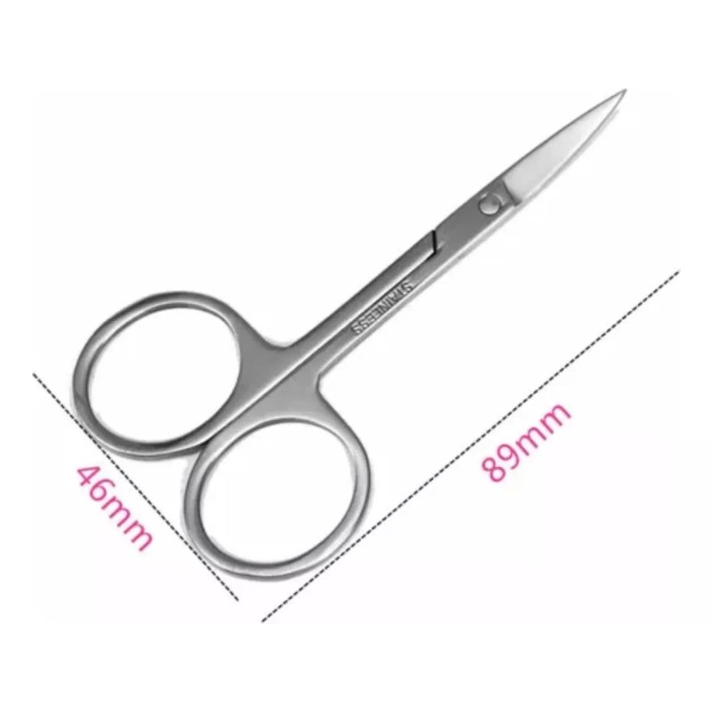 Modalan Tijeras De Acero Inoxidable Manicura / Cejas/ (3 Piezas)