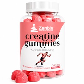 Creatine Gummies 5000mg | Creatine Monohydrate Gummies | 120 Sugar Free Vegan Creatine Gummies | Watermelon Flavour, 30 Day Supply, Pre Workout & Post Workout Gummies for Men & Women