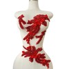 4 PCS Hand-Made Beaded Rhinestons DIY Clothing Appliques Patch Wedding