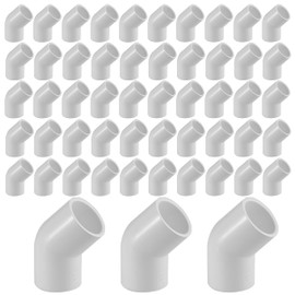 Lesso America 417 Series PVC Pipe Fitting - 45°Ell - Schedule 40 (White) - 1-1/2" (SOC x SOC) 100 PCS/High-Flow Capacity/Plumbing, Irrigation, Pool, Spa, DIY Projects/NSF Certified (417-015)