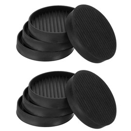 PATIKIL 3.3 Inch Rubber Furniture Pads, 8 Pack Non-Slip Furniture Coasters Round Anti Skid Caster Cups Furniture Feet Cup Floor Protectors for Bed Couch Stoppers, Black