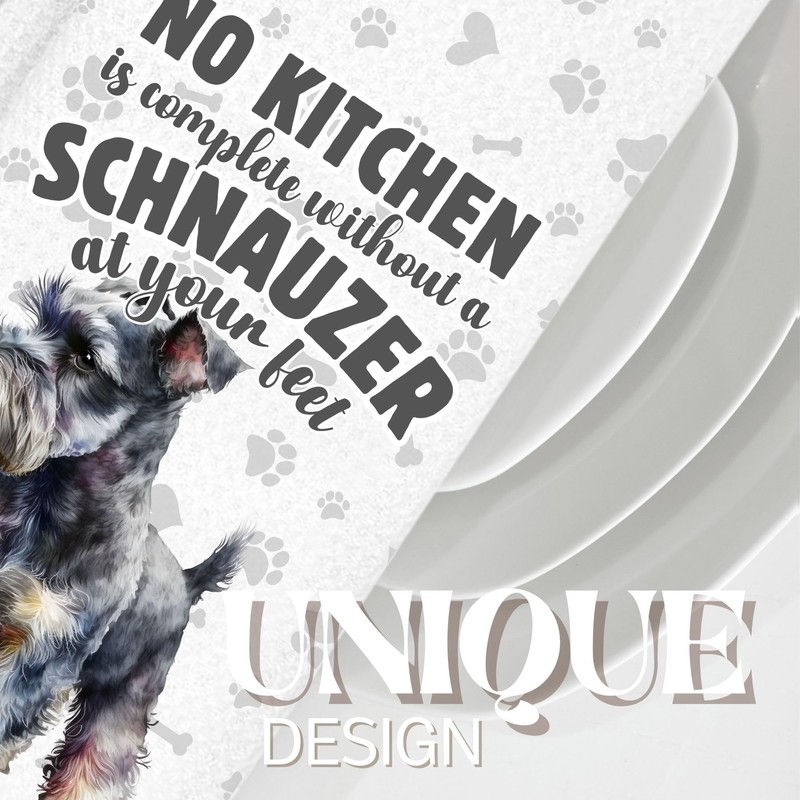 INNObeta Schnauzer Gifts Kitchen Towel 2 Pack, 16x24 in Microfiber