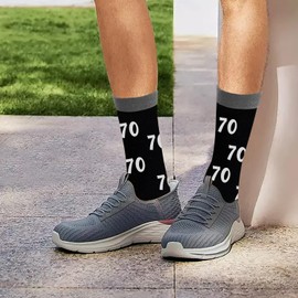 Juesly 70th Birthday Gifts for Men, Socks with 3D Pop Up Greeting Card and 70th Poster Anniversary Card, 70 Year Old Gifts for Men