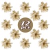 UFLF 12pcs Christmas Flowers Glitter Artificial Christmas Flowers Christmas Tree