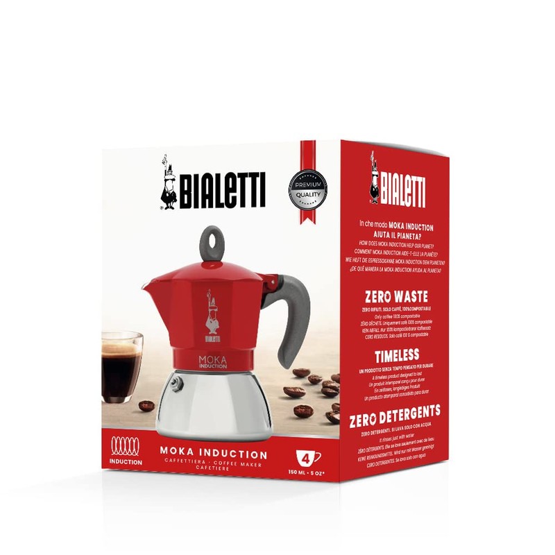 Bialetti - Moka Induction, Moka Pot, Suitable for all Types