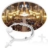 Cupimatch Women's Rosary Bracelet, Silver: Religious Bracelet with Latin Cross