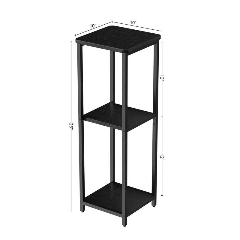 GHIMIGN 10" Wide Square Drink Table with Adjustable Feet -
