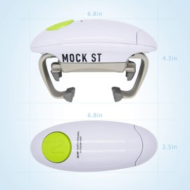 MOCK ST Electric Jar Opener, Restaurant Automatic Jar Opener for Seniors with Arthritis, Weak Hands, Bottle Opener for Arthritic Hands