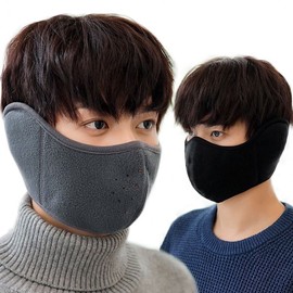 KC Certified All-in-One Ear-Covering Winter Face Mask All-in-One Sky Blue 5ea