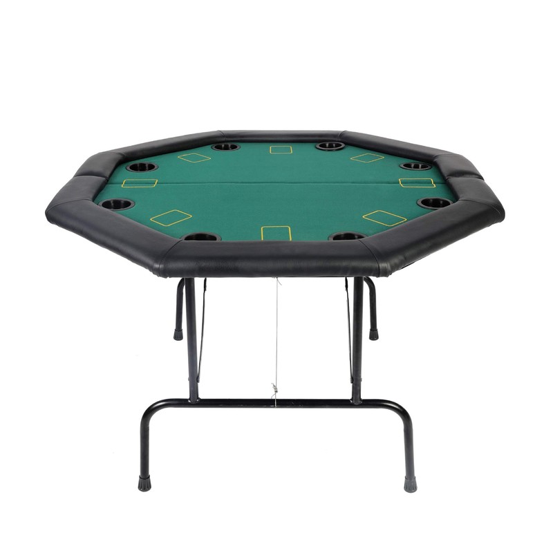 LUCKYERMORE Poker Table 8 Player 48” Octagon Folding Texas Poker