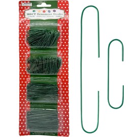 300 Count Holiday Ornament Hooks Green
