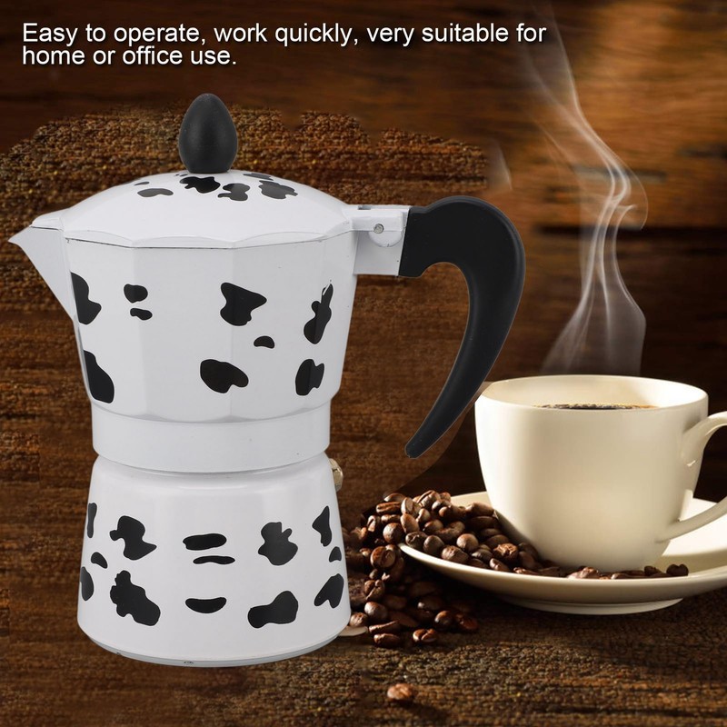 Milk Cow Color Moka Pot Aluminum Coffee Pot Coffee Maker