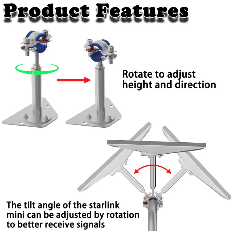Starlink Mini RV Ladder Mount - Perfect for 1 inch